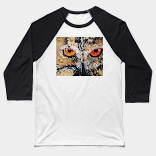 The Owl of Lakshmi Textured Painting Baseball T-Shirt